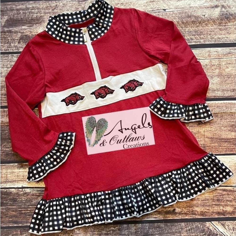 RAZORBACK KNIT COTTON PULLOVER - Sizes 0/3M thru 6/7 (NO SIZE 2T)
